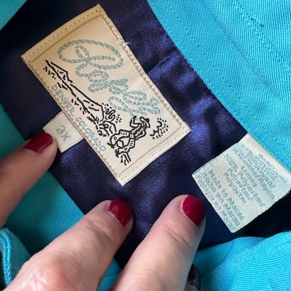 Roper Denver, Colorado blue embroidered western button down size 2x. - Picture 3 of 3